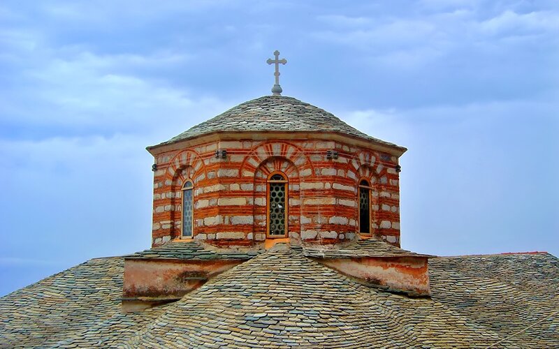 Church dome with cross