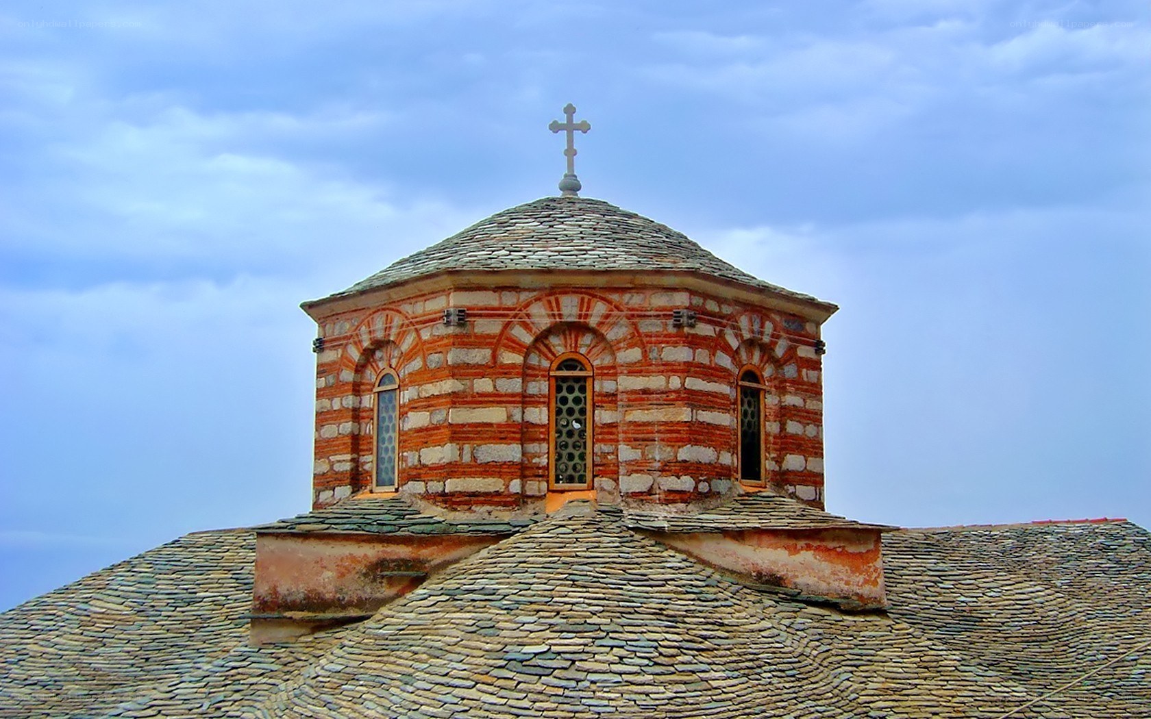 Church dome with cross