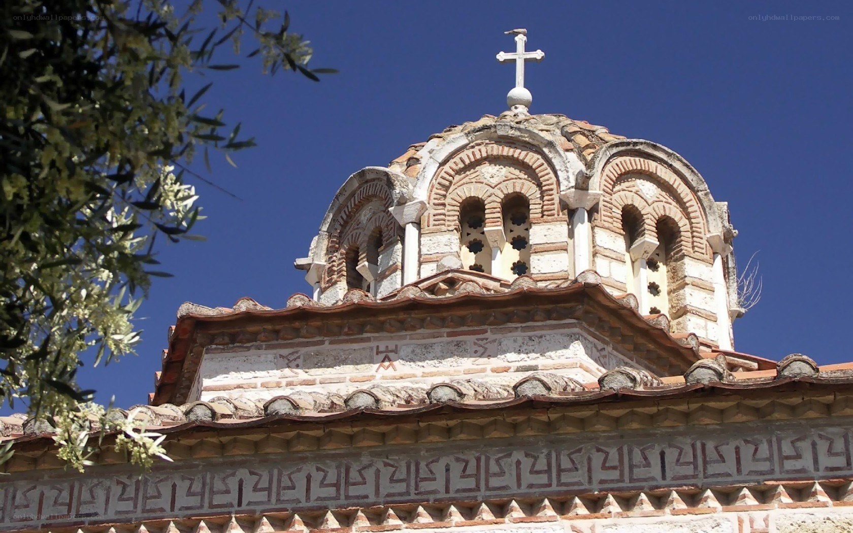 Church dome with cross