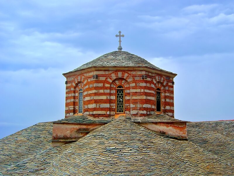 Church dome with cross