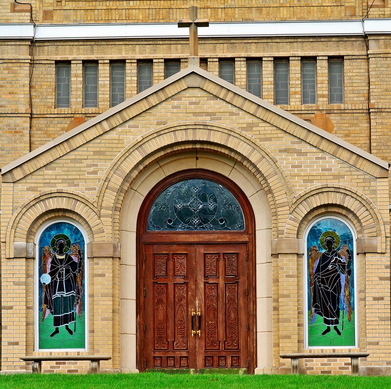 Church Entrance — Brown