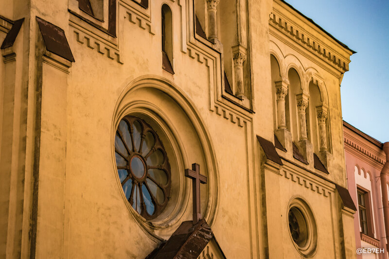 Church Facade with Rose Window