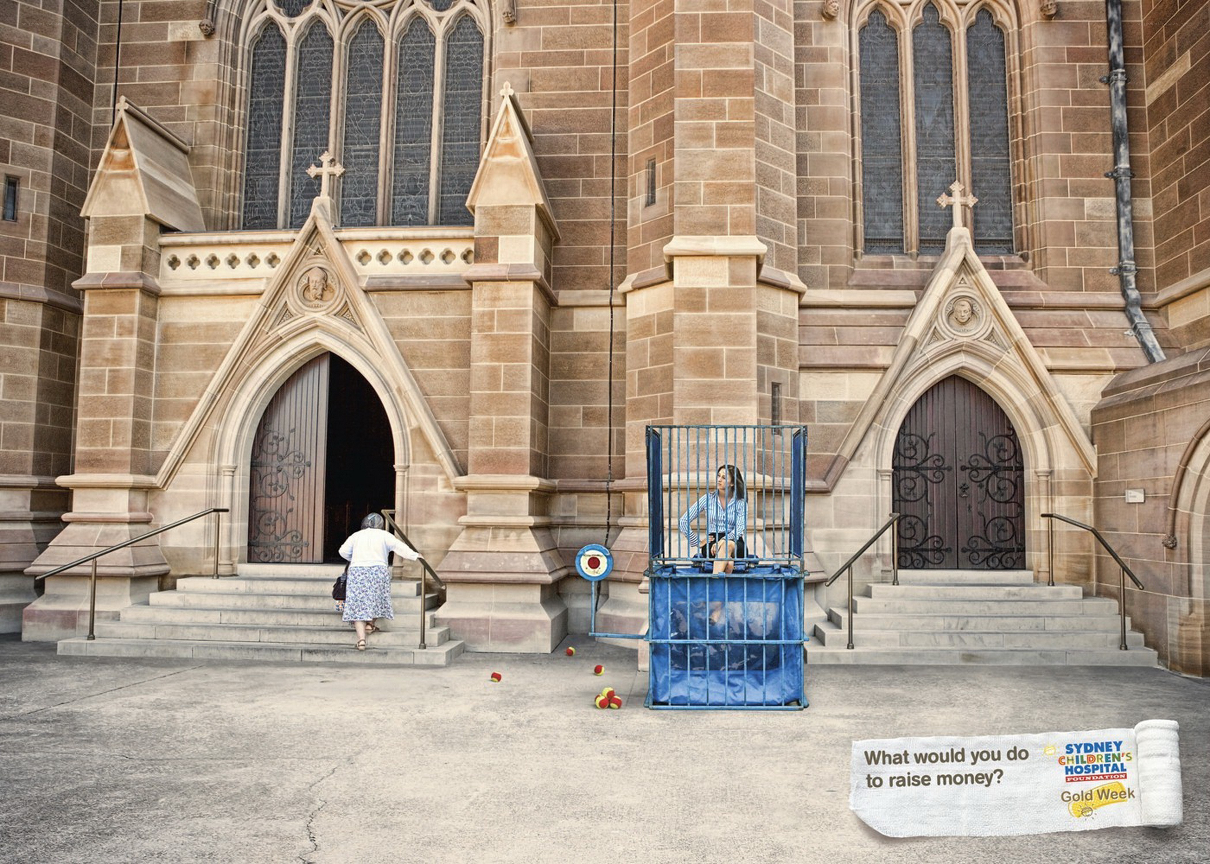 Church fundraising stunt