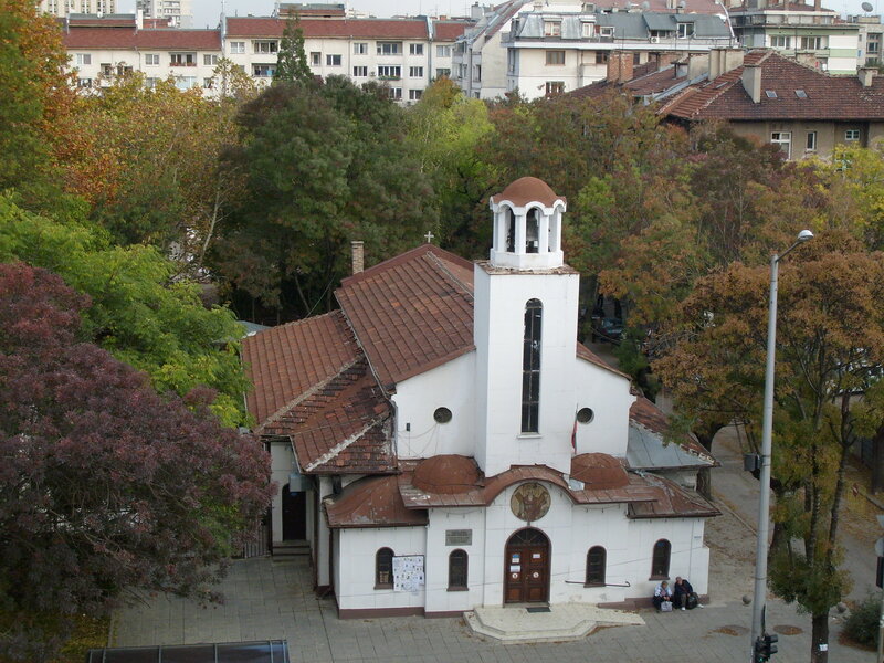 Church in a city park
