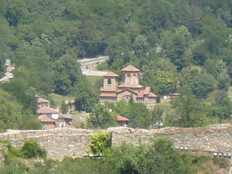 Church in a forested valley