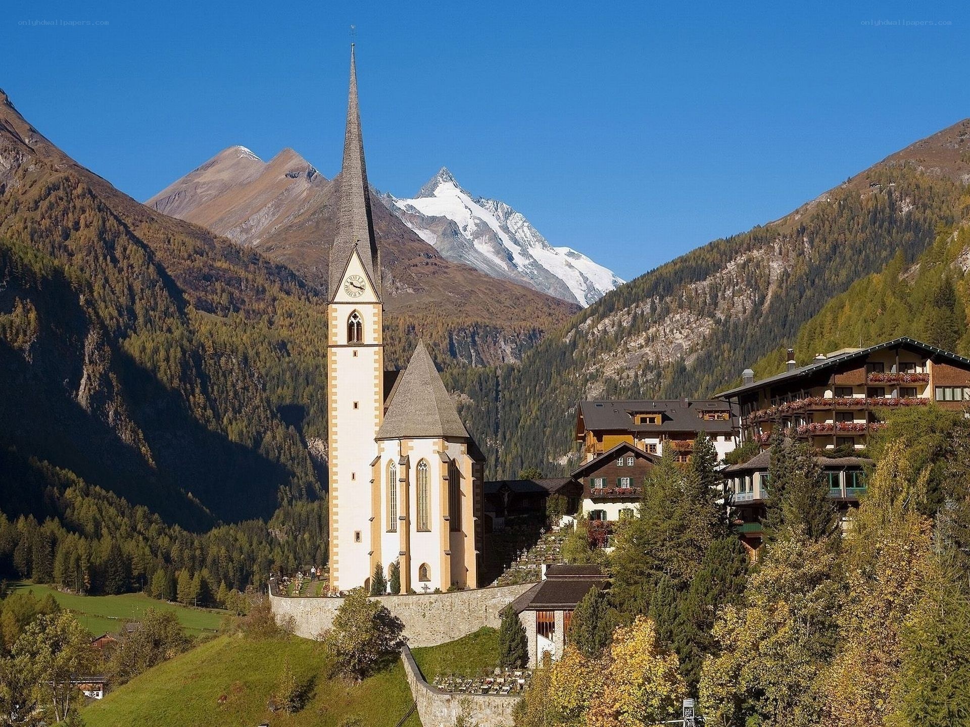 Church in a mountain valley