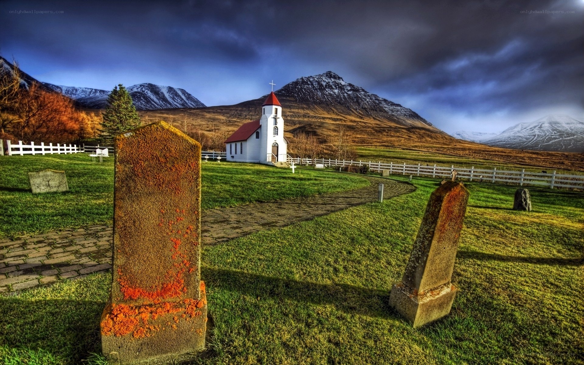 Church in a mountain valley