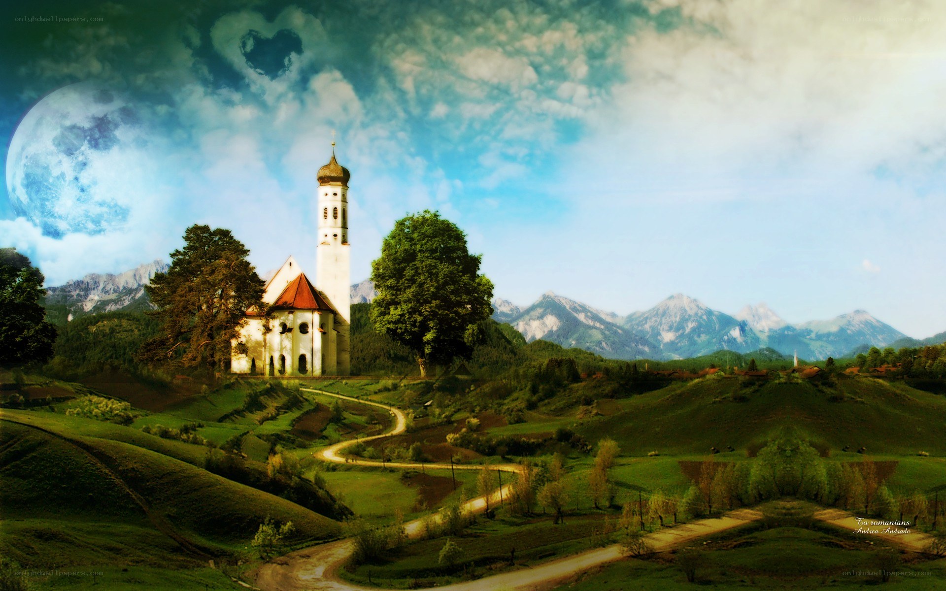 Church in a mountain valley