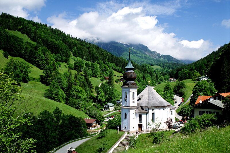 Church in a mountain valley