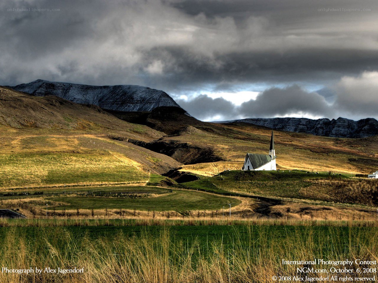 Church in a mountainous landscape