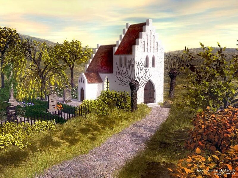 Church in a peaceful landscape