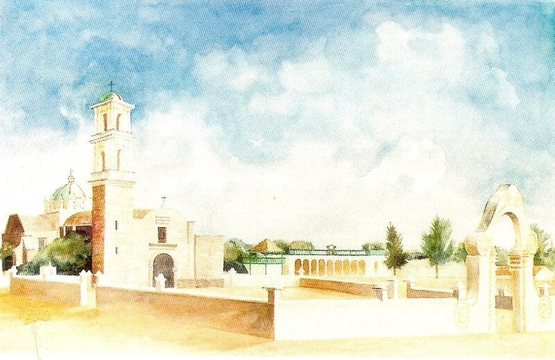 Church in a sunlit town