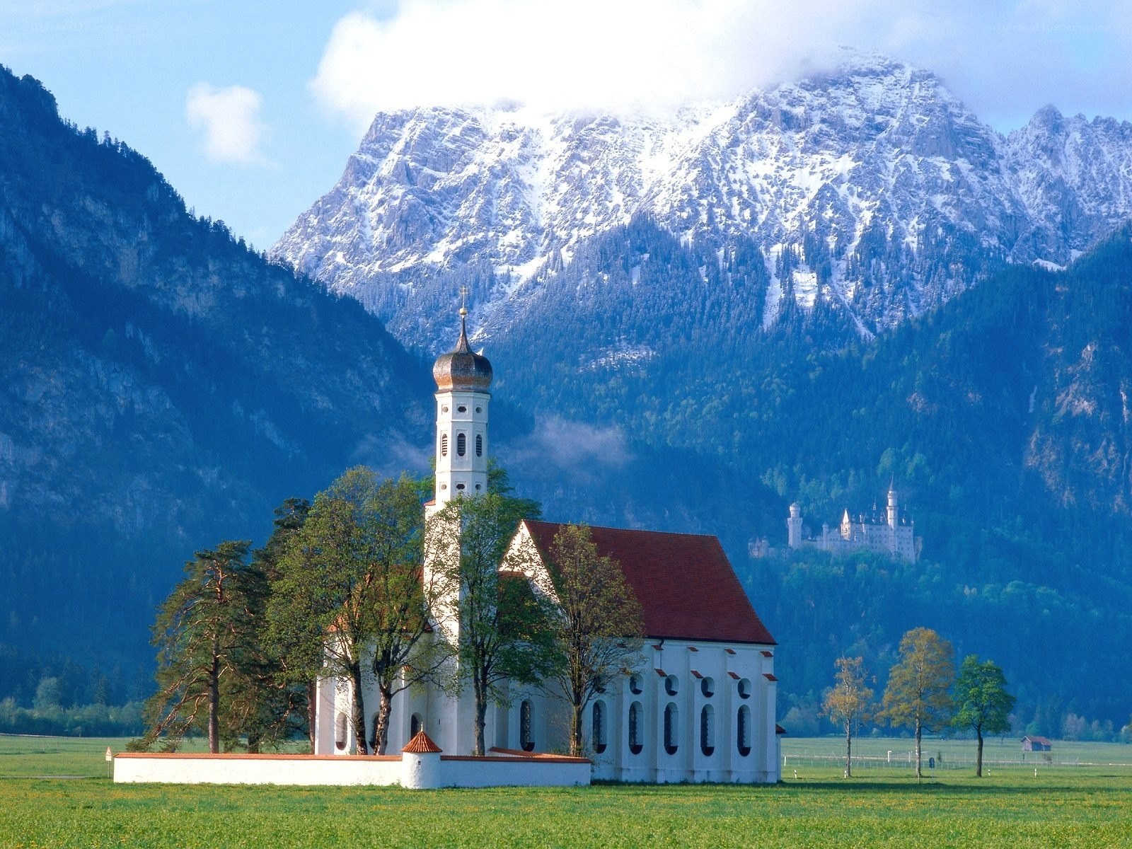 Church in alpine landscape