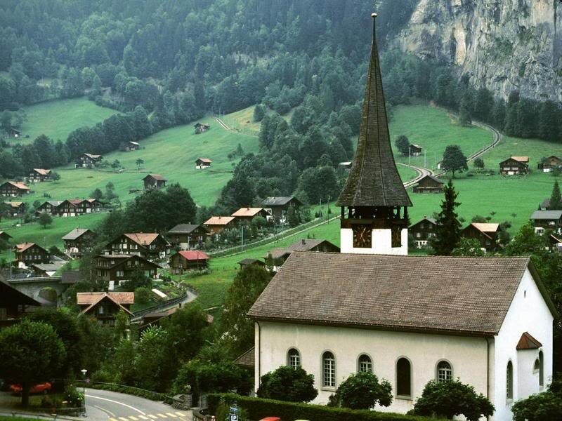 Church in Alpine Village — Green