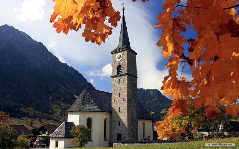 Church in Autumn Valley
