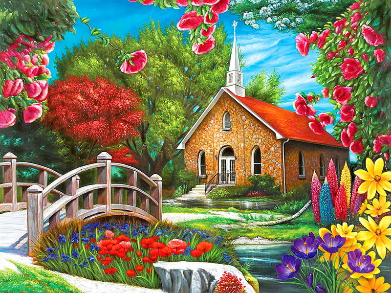 Church in Garden
