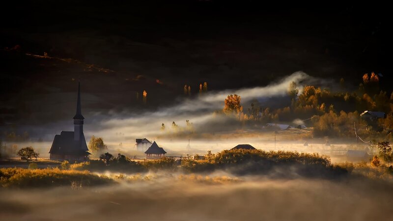 Church in Misty Valley — Brown