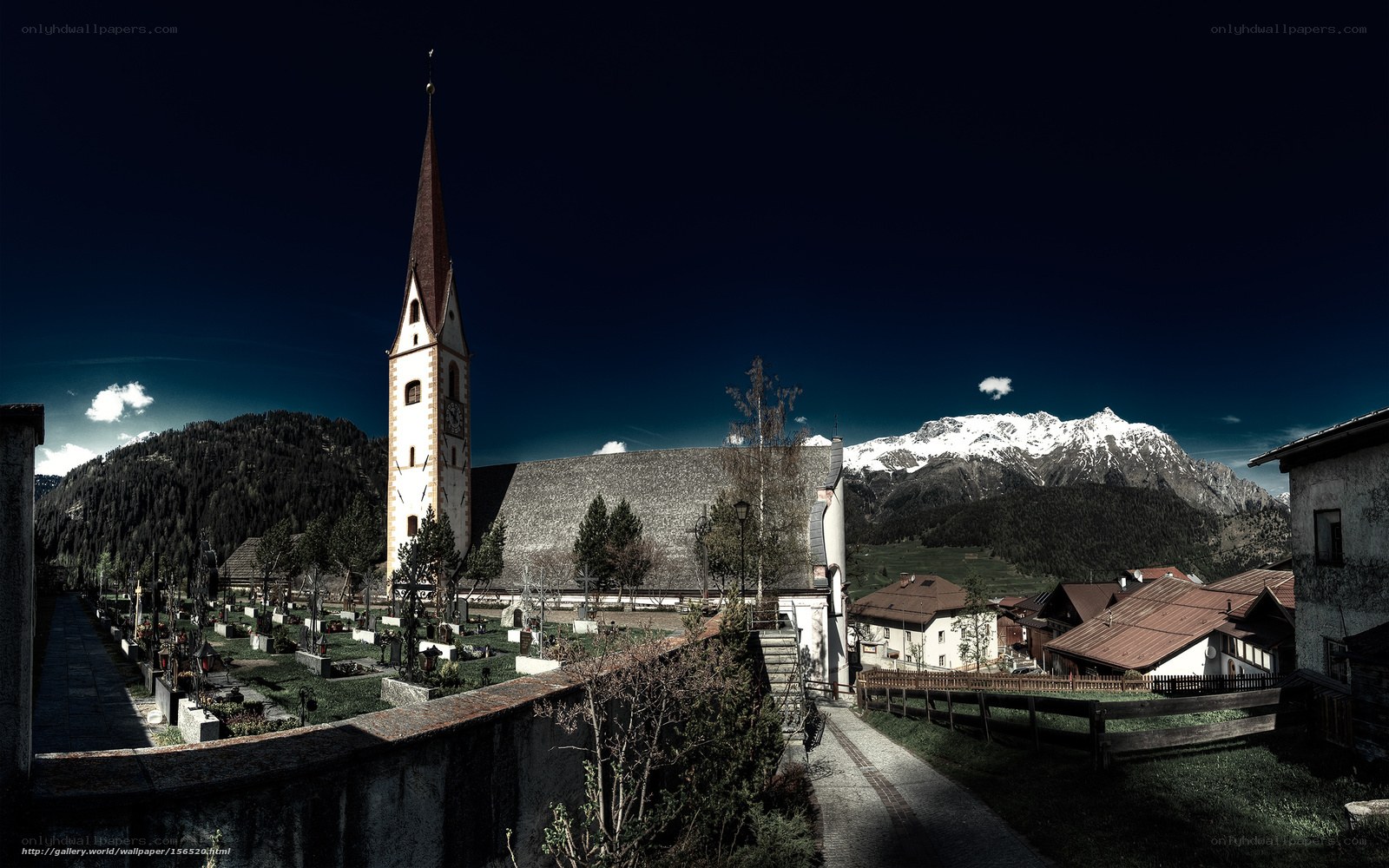 Church in mountain village