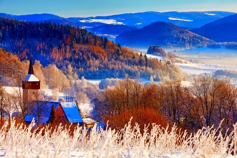 Church in Snowy Valley