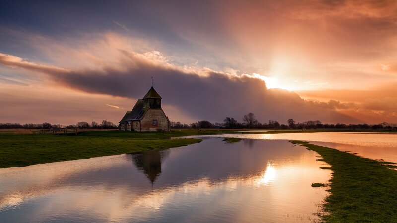 Church on a Flooded Field