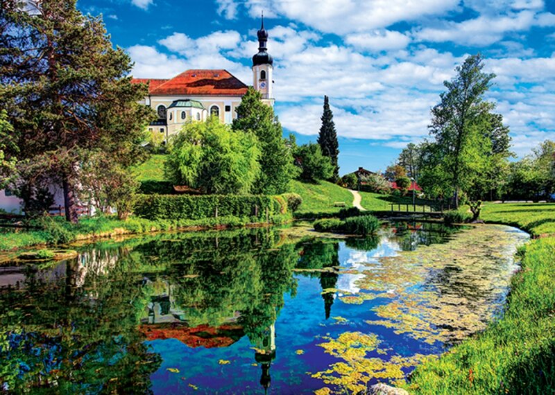 Church on a Hill — Blue, Serene