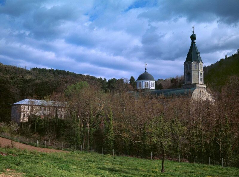 Church on a Hill — Green, Serene, Spring, Photograph