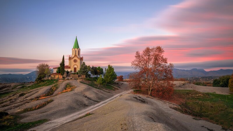 Church on a Hill — Pink