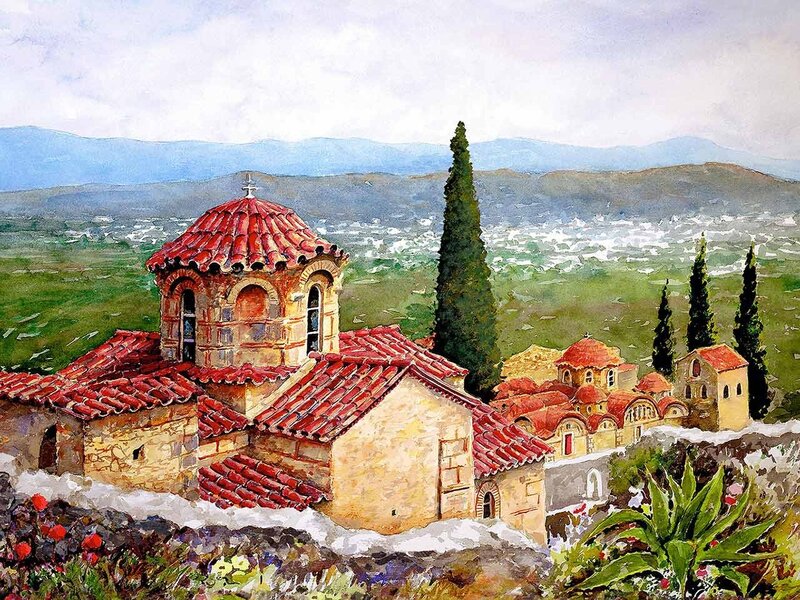 Church on a Hill — Red