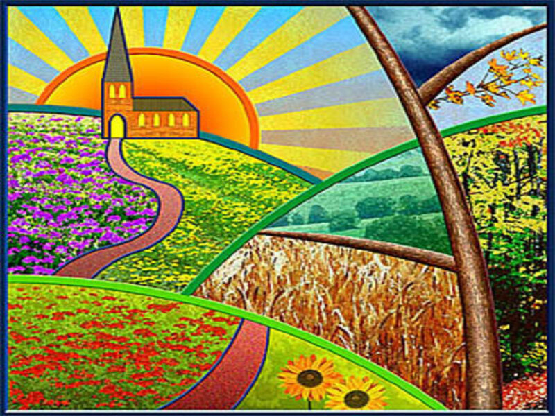 Church on a Hill — Yellow