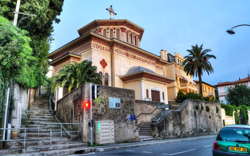 Church on a Hillside — Beige
