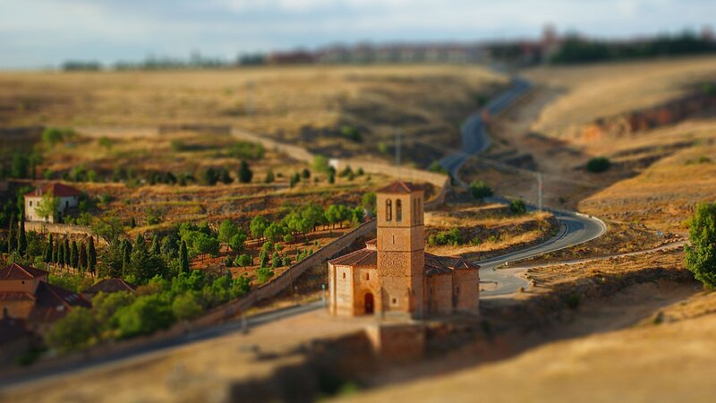 Church on a Hillside — Brown