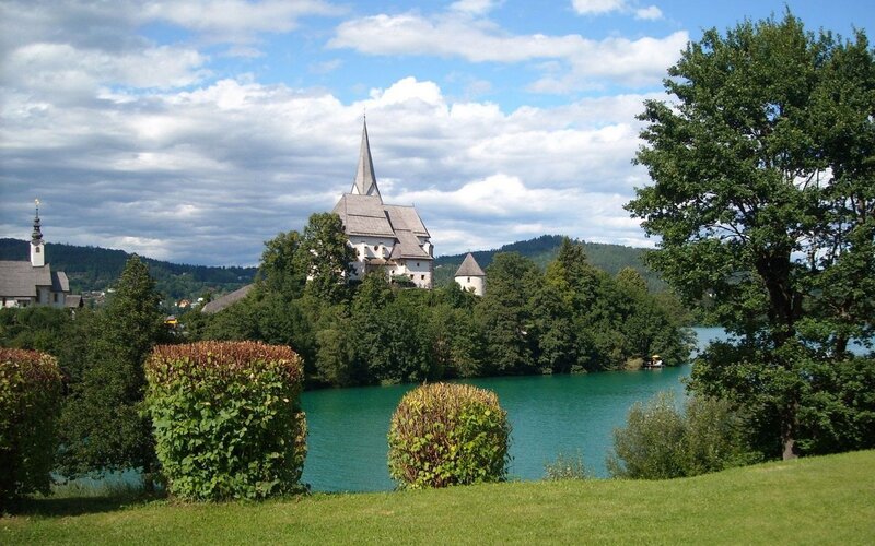 Church on a lake island