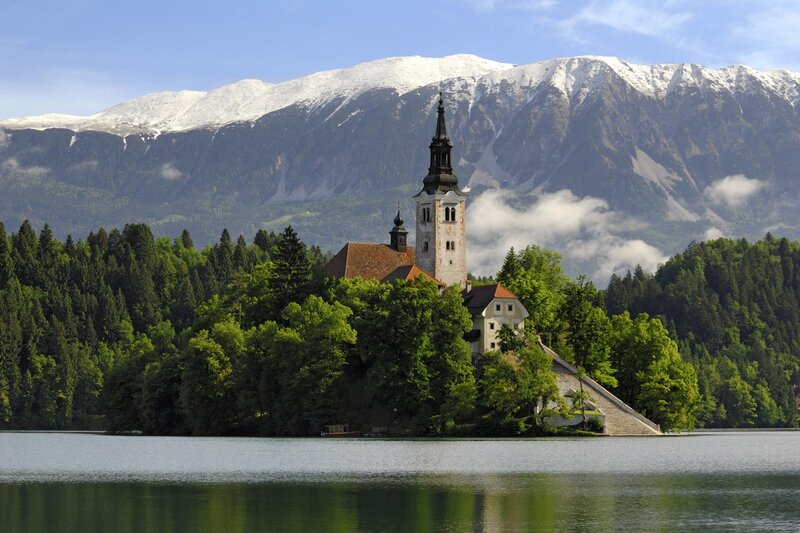 Church on a lake island
