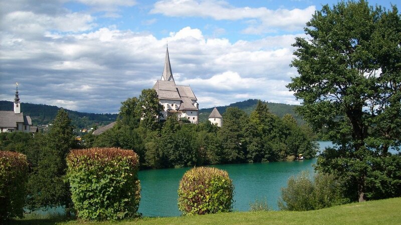 Church on a lake island