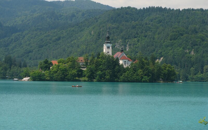 Church on a lake island