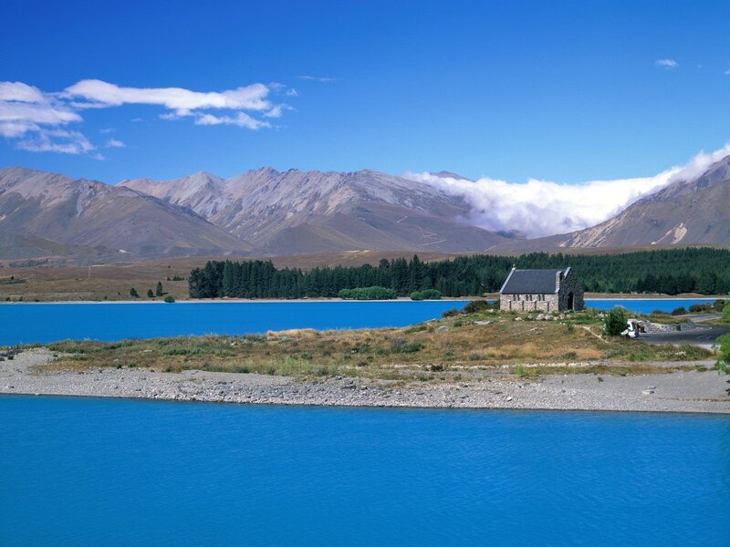 Church on a lake island