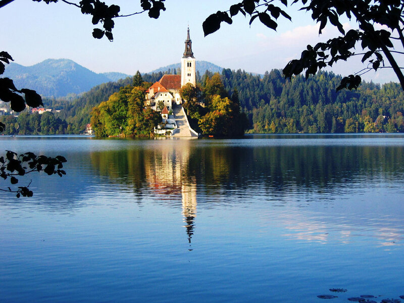 Church on a lake island
