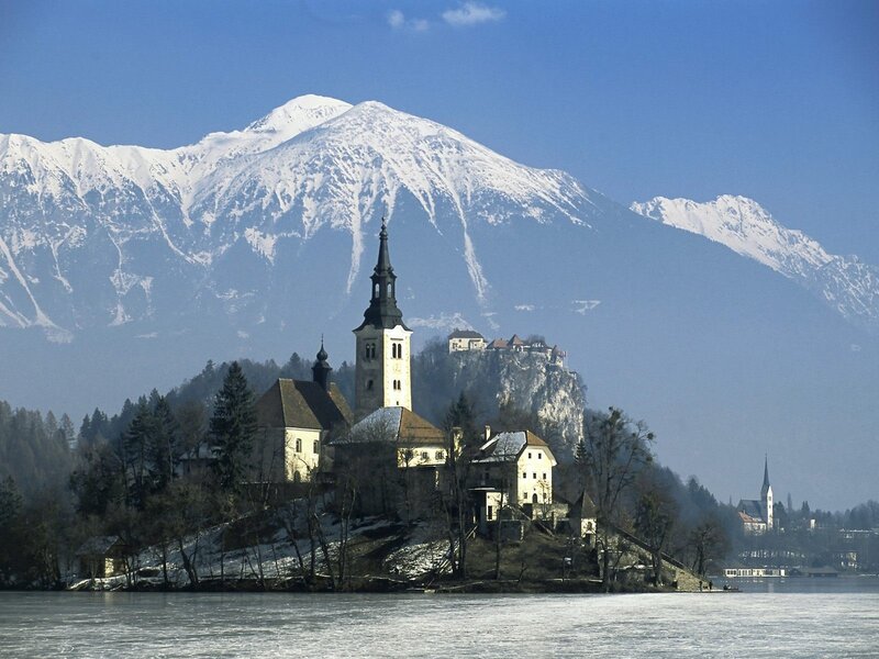 Church on a lake island