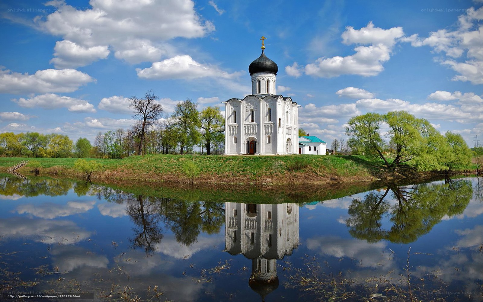 Church on a riverbank