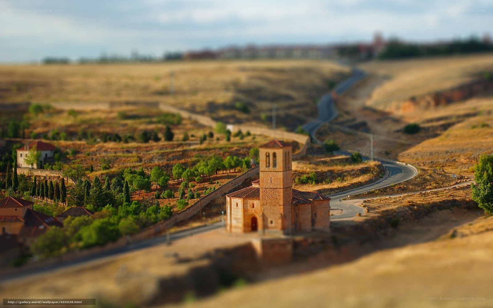 Church on a winding road