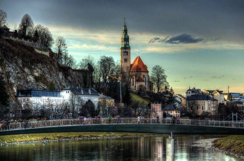 Church on Hillside — Green