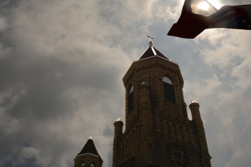 Church Steeple — Gray, Dramatic