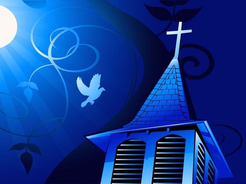 Church Steeple with Dove