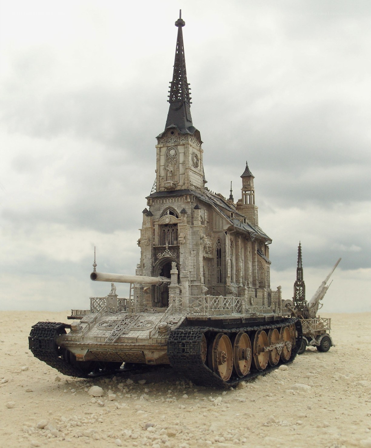 Church tank in desert