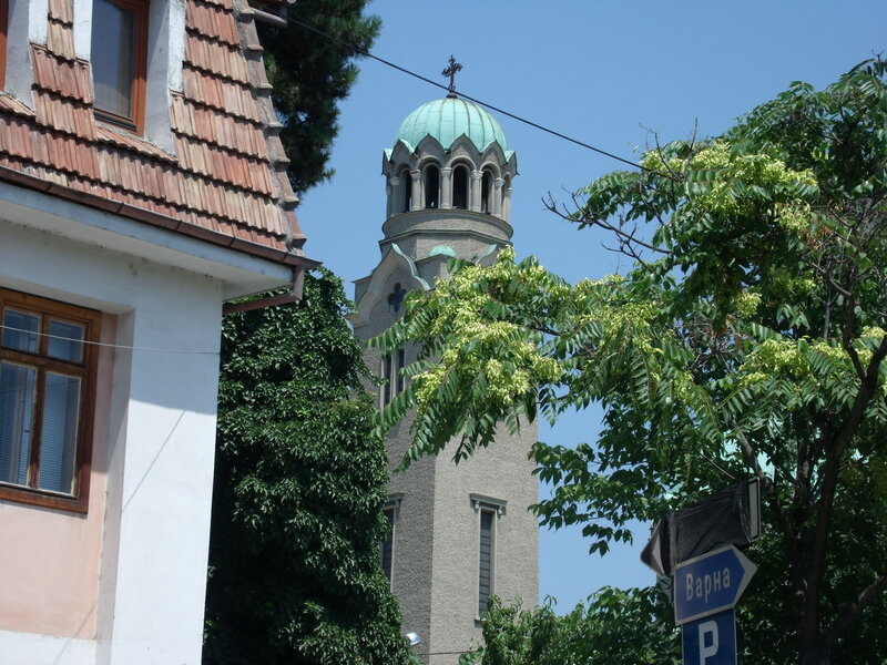 Church Tower with Green Dome