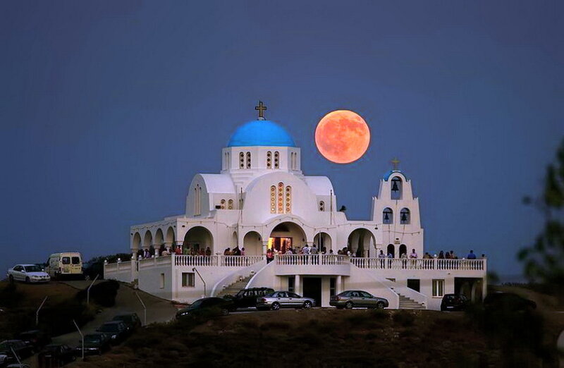 Church with Blue Dome