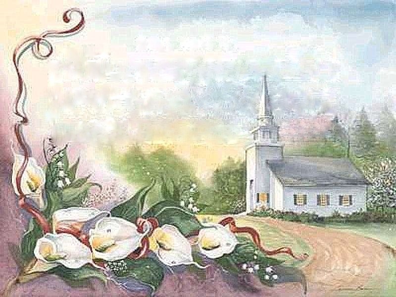 Church with Calla Lilies