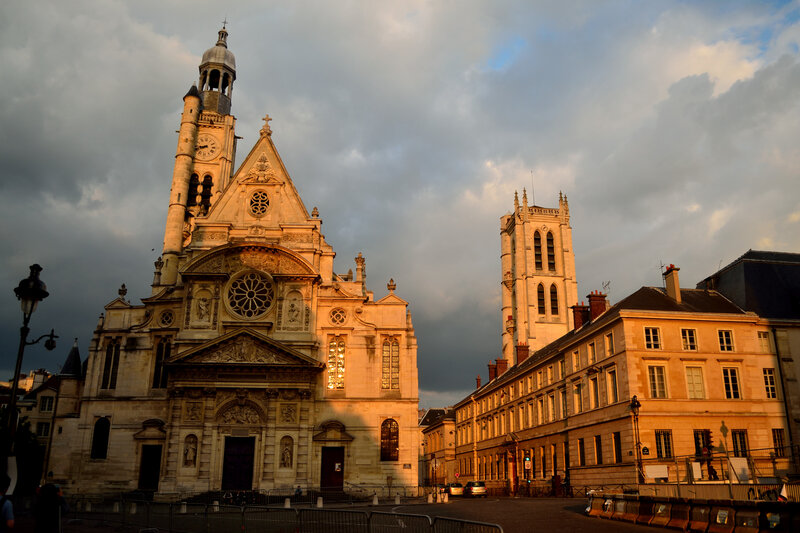 Church with Clock Tower — Beige
