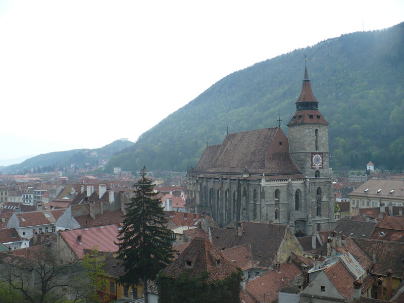 Church with Clock Tower — Brown