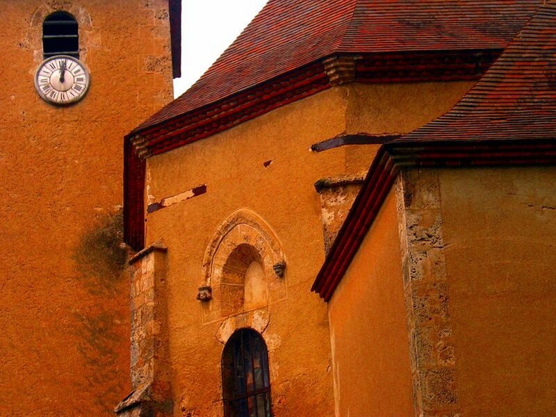 Church with Clock Tower — Orange